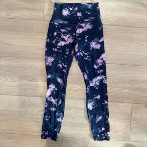 Lululemon Women’s Align High Rise Leggings Yoga Pant 25" Length Tie-Dye Sz 4 EUC